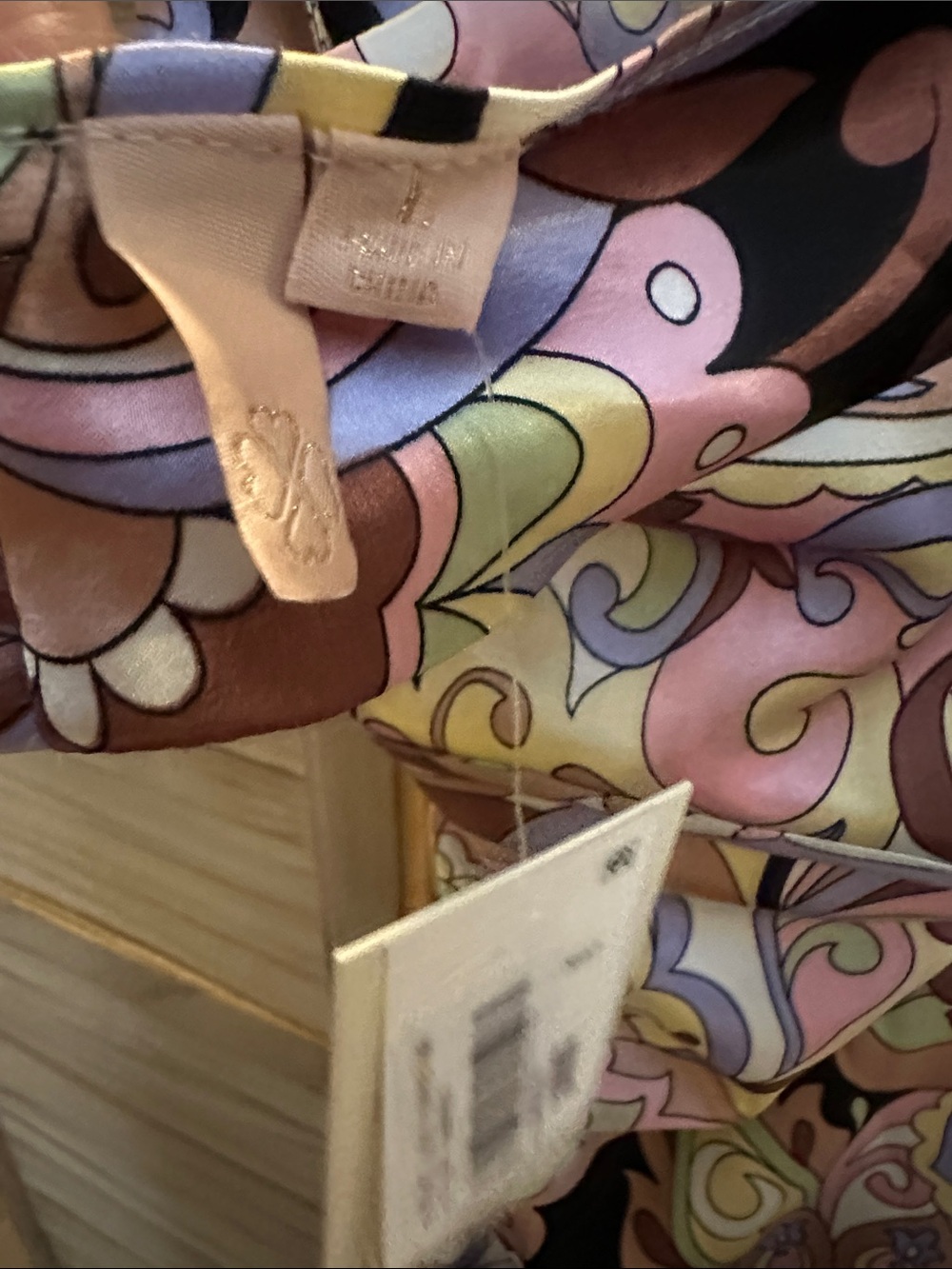 Floral Paisley Satin Maxi Dress in Pink and Pastel - Picture 3 of 9